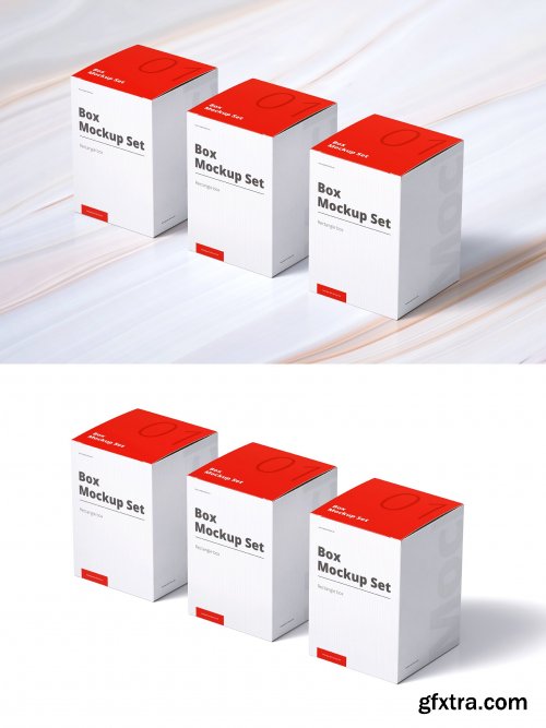 CreativeMarket - Box Mockup Set 01 Rectangle 4250023