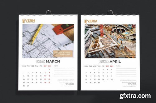 Construction Wall & Table Calendar 2020