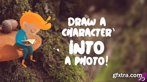 Drawing cartoon characters into a photo with Inkscape!