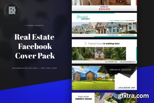 Real Estate Facebook Cover Pack