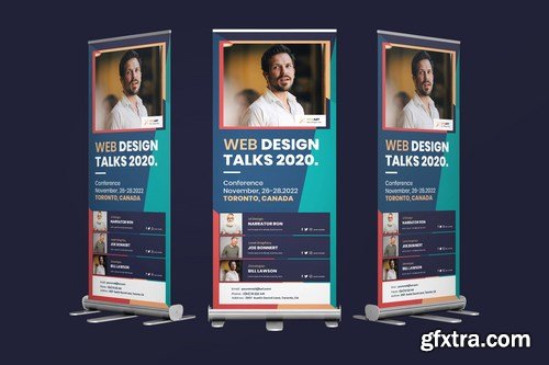 Conference Rollup PSD Template