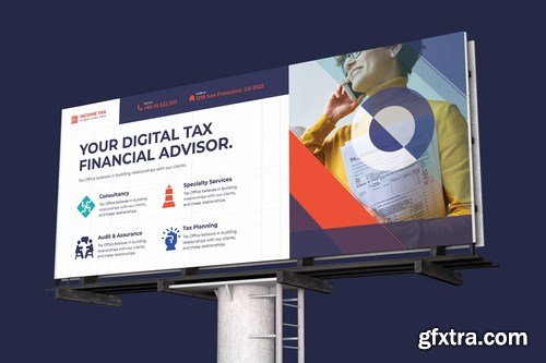 Income Tax Billboard PSD Template