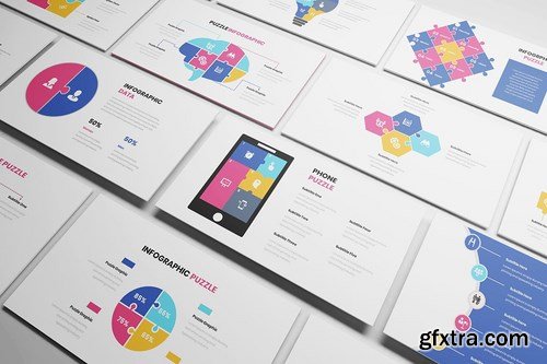 Puzzle Infographic Powerpoint Google Slides and Keynote Templates