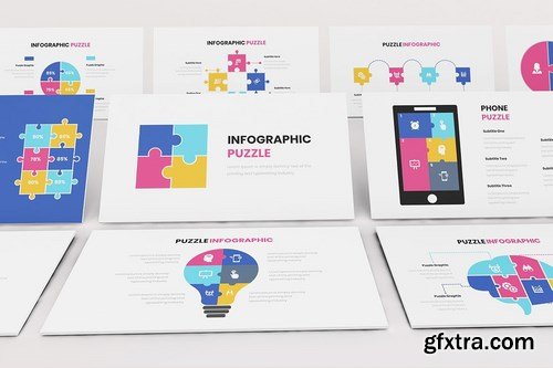 Puzzle Infographic Powerpoint Google Slides and Keynote Templates