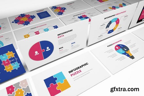 Puzzle Infographic Powerpoint Google Slides and Keynote Templates