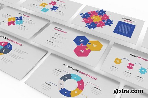 Puzzle Infographic Powerpoint Google Slides and Keynote Templates