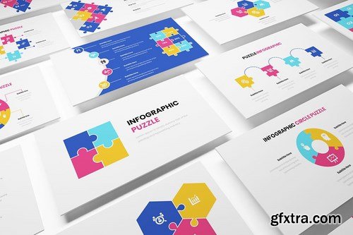 Puzzle Infographic Powerpoint Google Slides and Keynote Templates