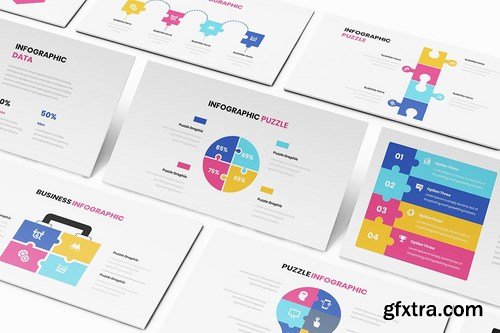 Puzzle Infographic Powerpoint Google Slides and Keynote Templates