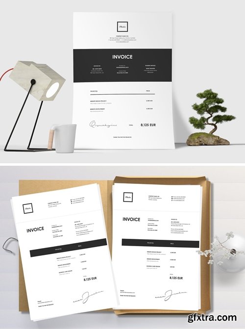 Minimal Invoice Template 44 and 45