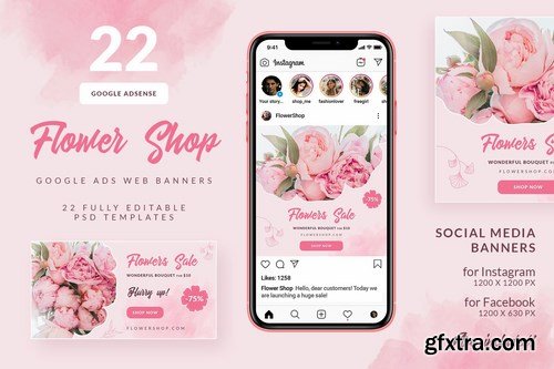 Flower Shop Sale - Google Ads Web Banners