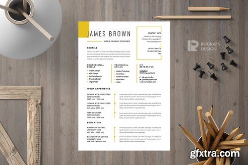 Minimalist CV Resume R17 Template