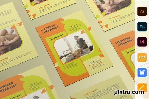 Therapist Poster Flyer Business Card Brochure Bifold Trifold