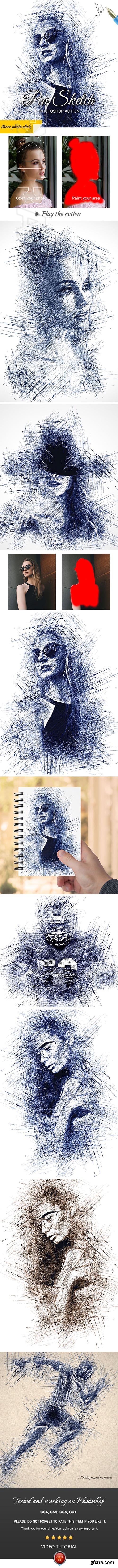 GraphicRiver - Pen Sketch Photoshop Action 25003520