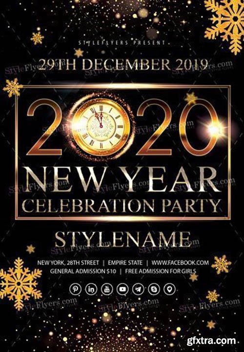 2020 New Year Celebration Party V2811 2019 PSD Flyer Template