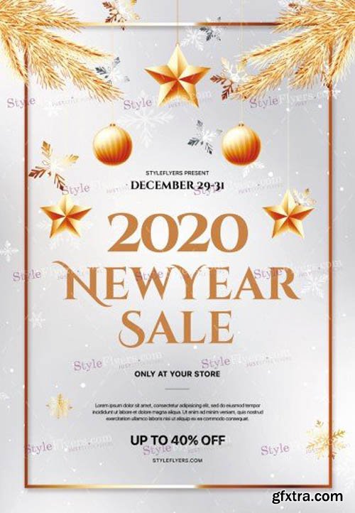 2020 New Year Sale V2811 2019 PSD Flyer Template