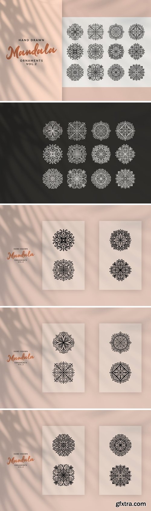 Hand Drawn Mandala Ornaments Vol.2