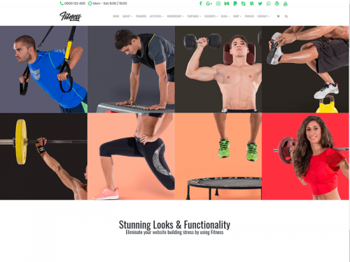 Activities 4 Columns - Fitness WordPress Theme - activities-4-columns-fitness-wordpress-theme