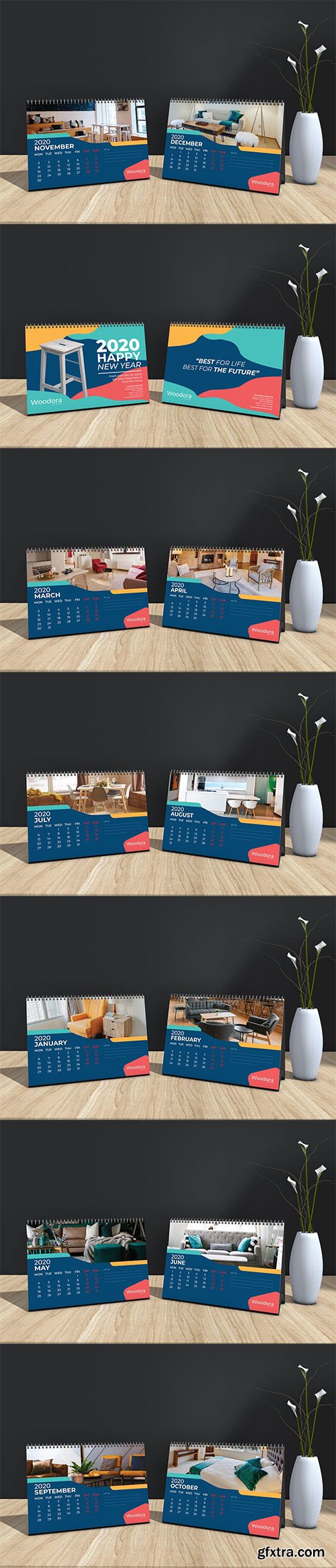 Woodora Furniture Table Calendar 2020