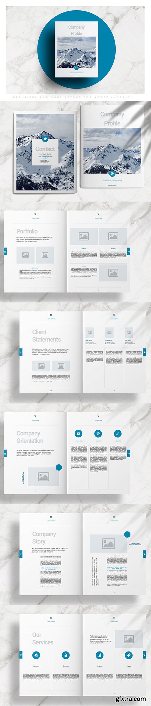 Blue Brochure Layout