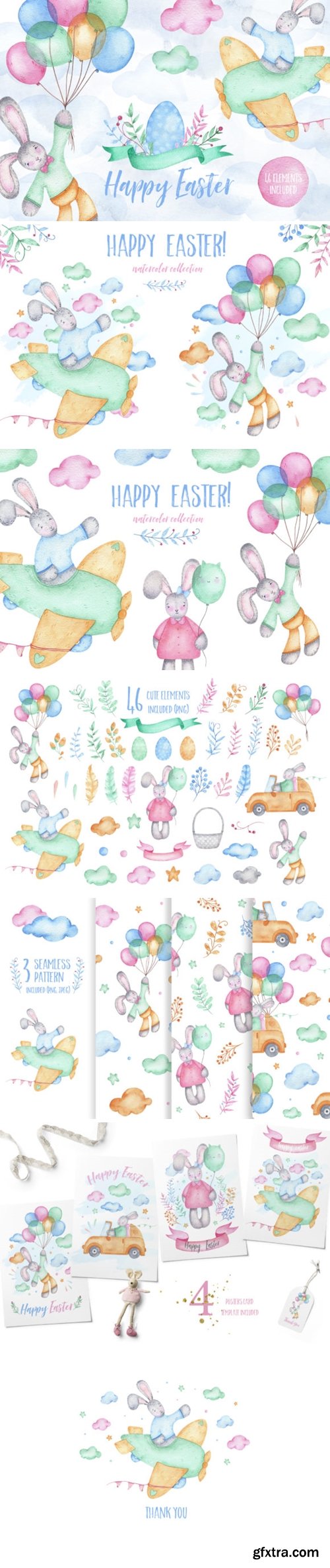 Happy Easter - Watercolor Clipart 2194126