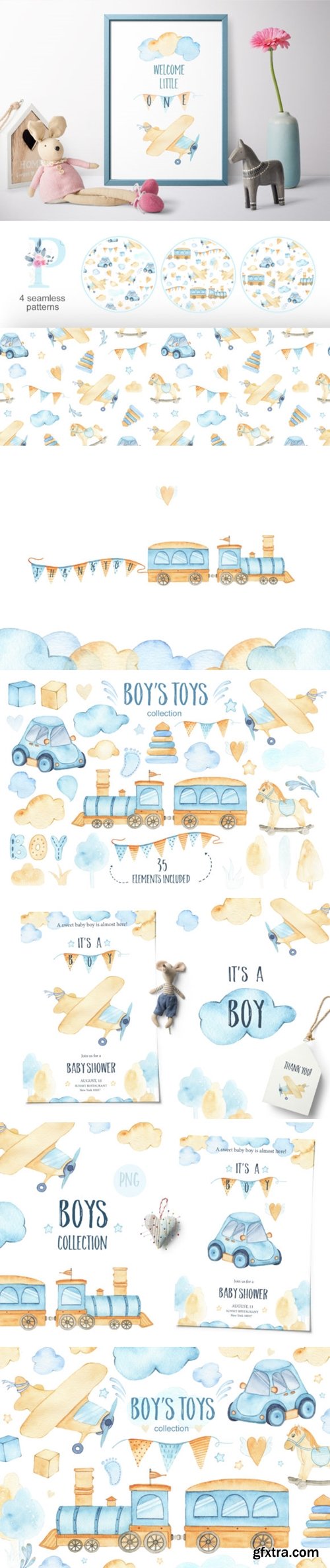 Boy\'s Toys - Watercolor Collection 2194045