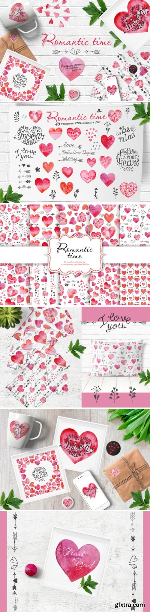 Watercolor Valentine\'s Day Set 2195994