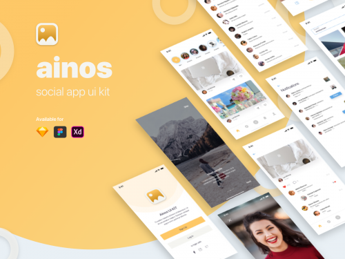 Ainos Social App UI/UX Kit - ainos-social-app-ui-ux-kit