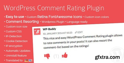 CodeCanyon - WordPress Comment Rating Plugin v1.6.7 - 6582710