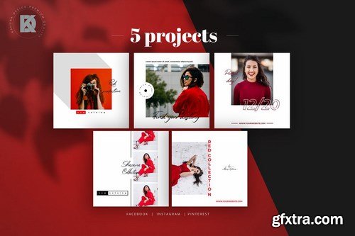 Red & White Social Media Pack