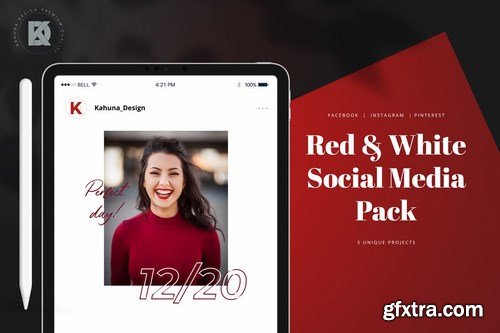 Red & White Social Media Pack