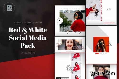 Red & White Social Media Pack