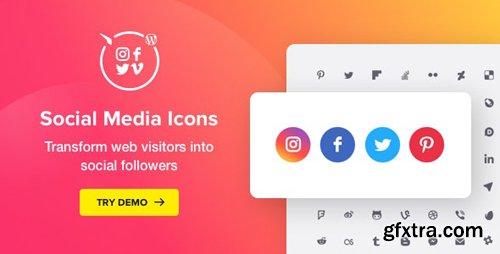 CodeCanyon - WordPress Social Media Icons v1.6.1 - Social Icons Plugin - 20612375