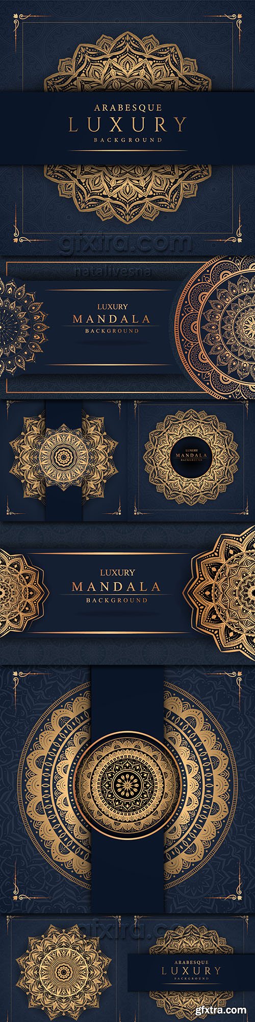 Luxury mandala gold decor Arabic Islamic background