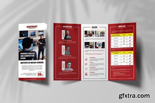 Design Course Class Trifold Brochure