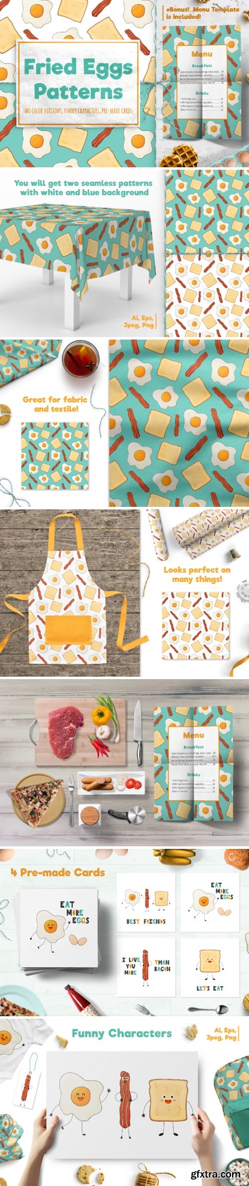 Fried Eggs Patterns and Prints 2202719