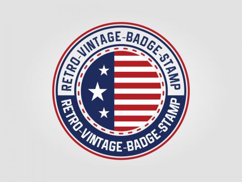 American Style Logo, Vintage Retro Logo Design Template - american-style-logo-vintage-retro-logo-design-template