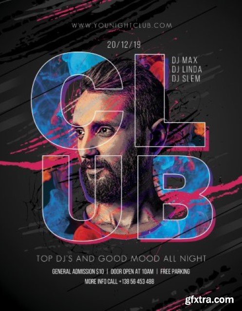 Club Night Premium PSD Template F42124