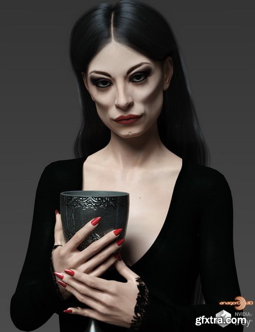 Daz3D - Mrs Black HD for Victoria 8