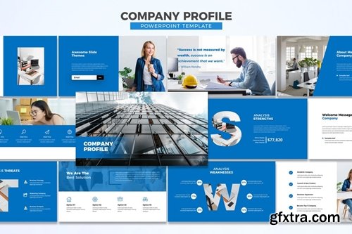 Company Profile Powerpoint, Keynote and Google Slides Templates