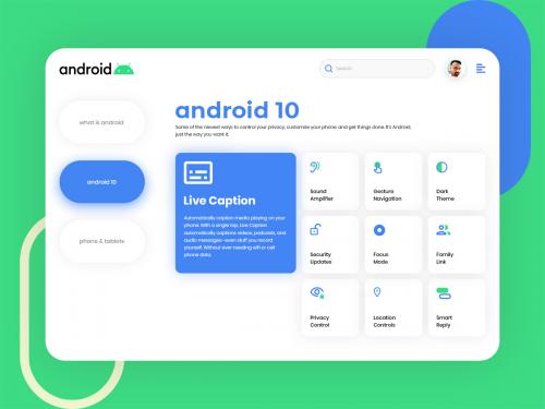 Android 10 Admin Dashboard UI - android-10-admin-dashboard-ui