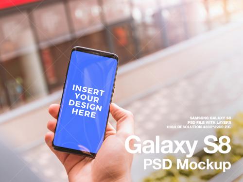 Android, Galaxy S8 Mockup - android-galaxy-s8-mockup