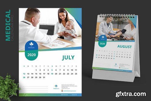 2020 Clean Medical Hospital Calendar Pro