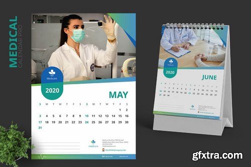 2020 Clean Medical Hospital Calendar Pro