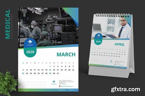 2020 Clean Medical Hospital Calendar Pro