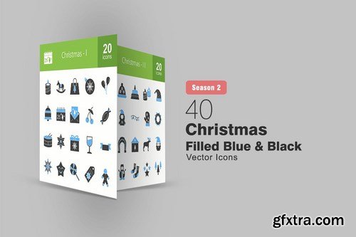 Christmas Flat and Filled Icons Pack