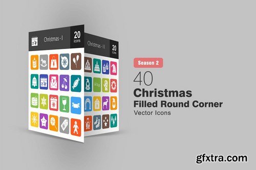 Christmas Flat and Filled Icons Pack