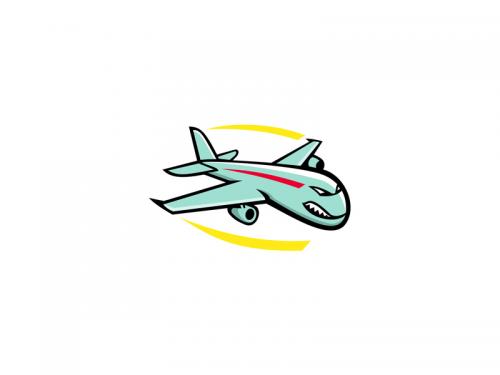 Angry Jumbo Jet Plane Mascot - angry-jumbo-jet-plane-mascot