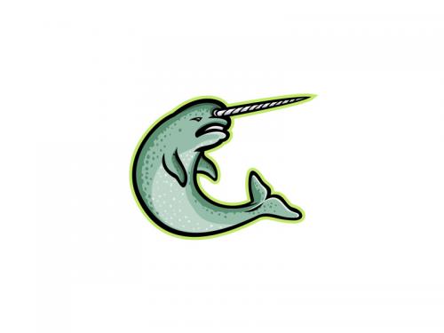 Angry Narwhal Mascot - angry-narwhal-mascot