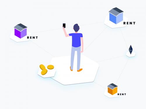 Apartment Rent Blockchain Platform Isometric Graphic - apartment-rent-blockchain-platform-isometric-graphic