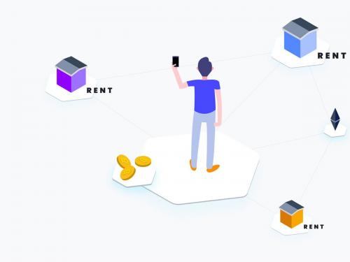 Apartment Rent Blockchain Platform Isometric - apartment-rent-blockchain-platform-isometric